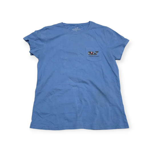 Playera Mujer Vineyard Vines Chico Azul Celeste Manga Corta