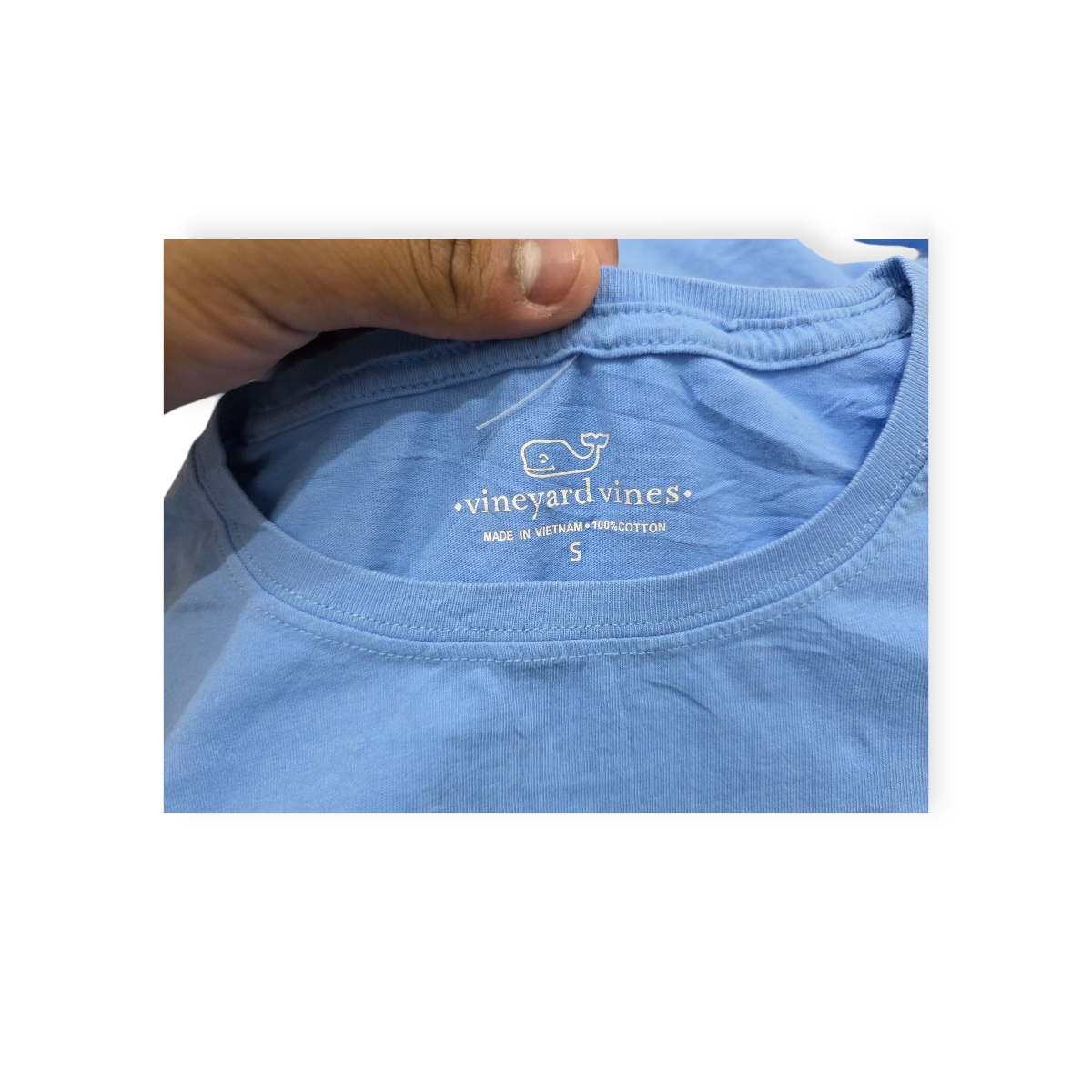 Playera Mujer Vineyard Vines Chico Azul Celeste Manga Corta