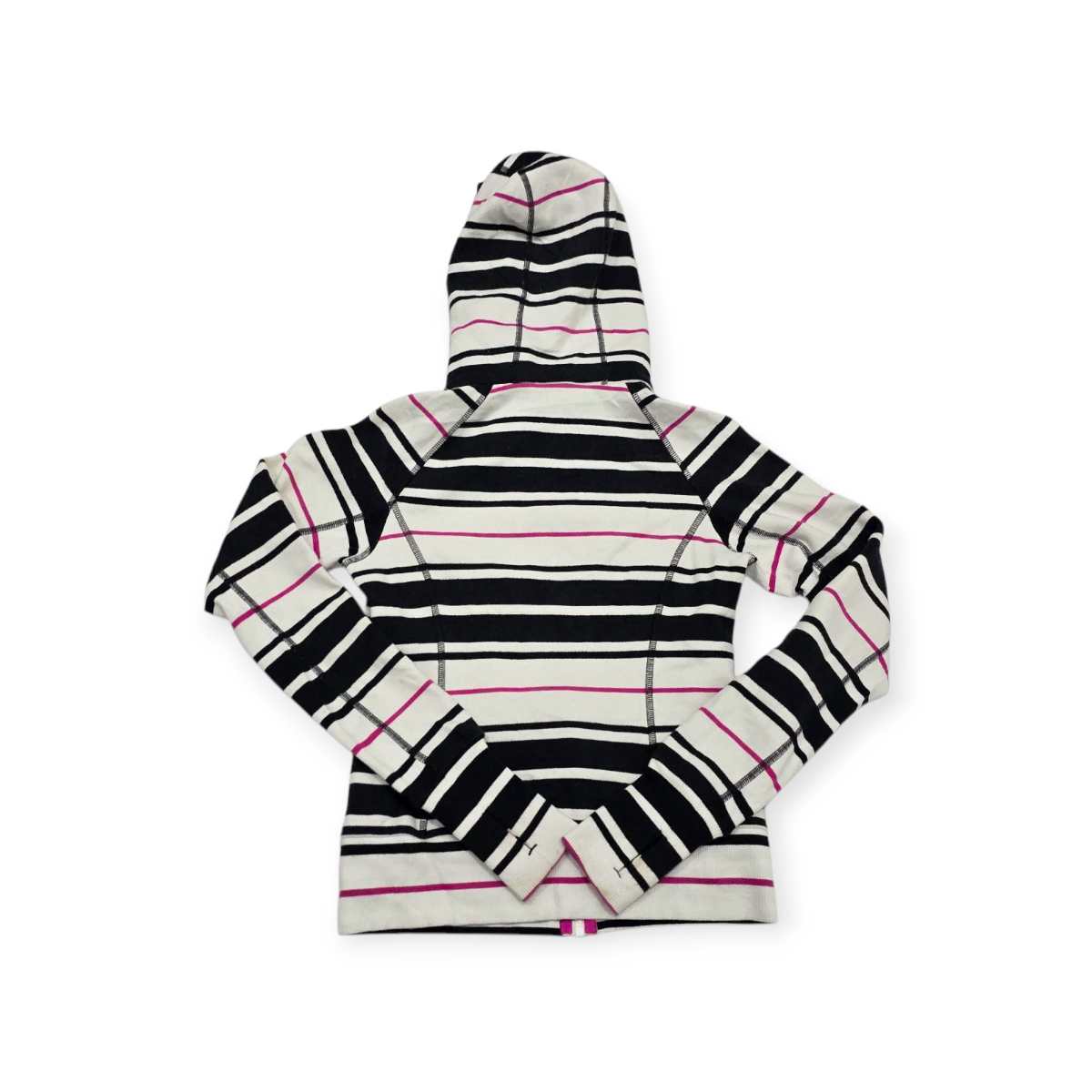 Sudadera Mujer Lululemon Blanca Con Lineas Negras Talla 2