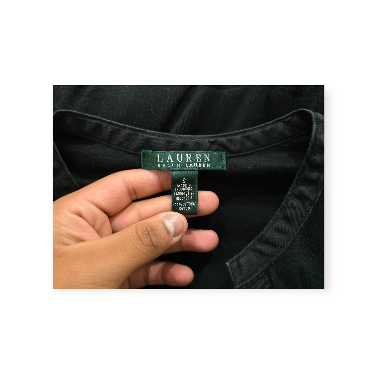 Playera Mujer Ralph Lauren Chico S Negro C/botones Plateados