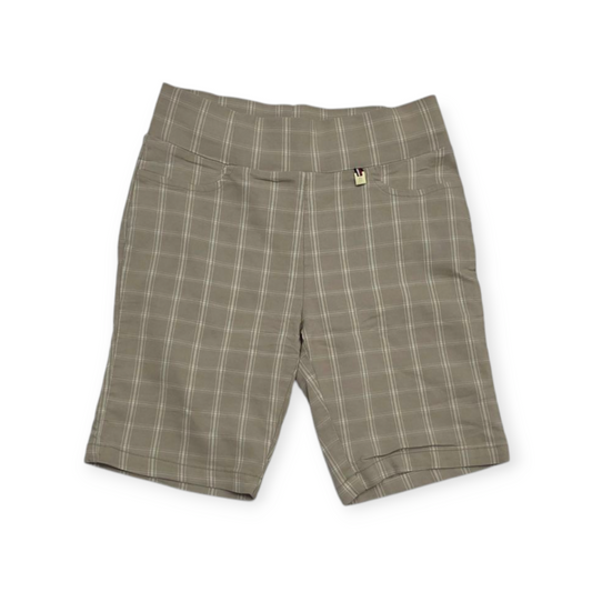 Short Tommy Hilfiger Talla 10 Color Cafe Claro Con Cuadros