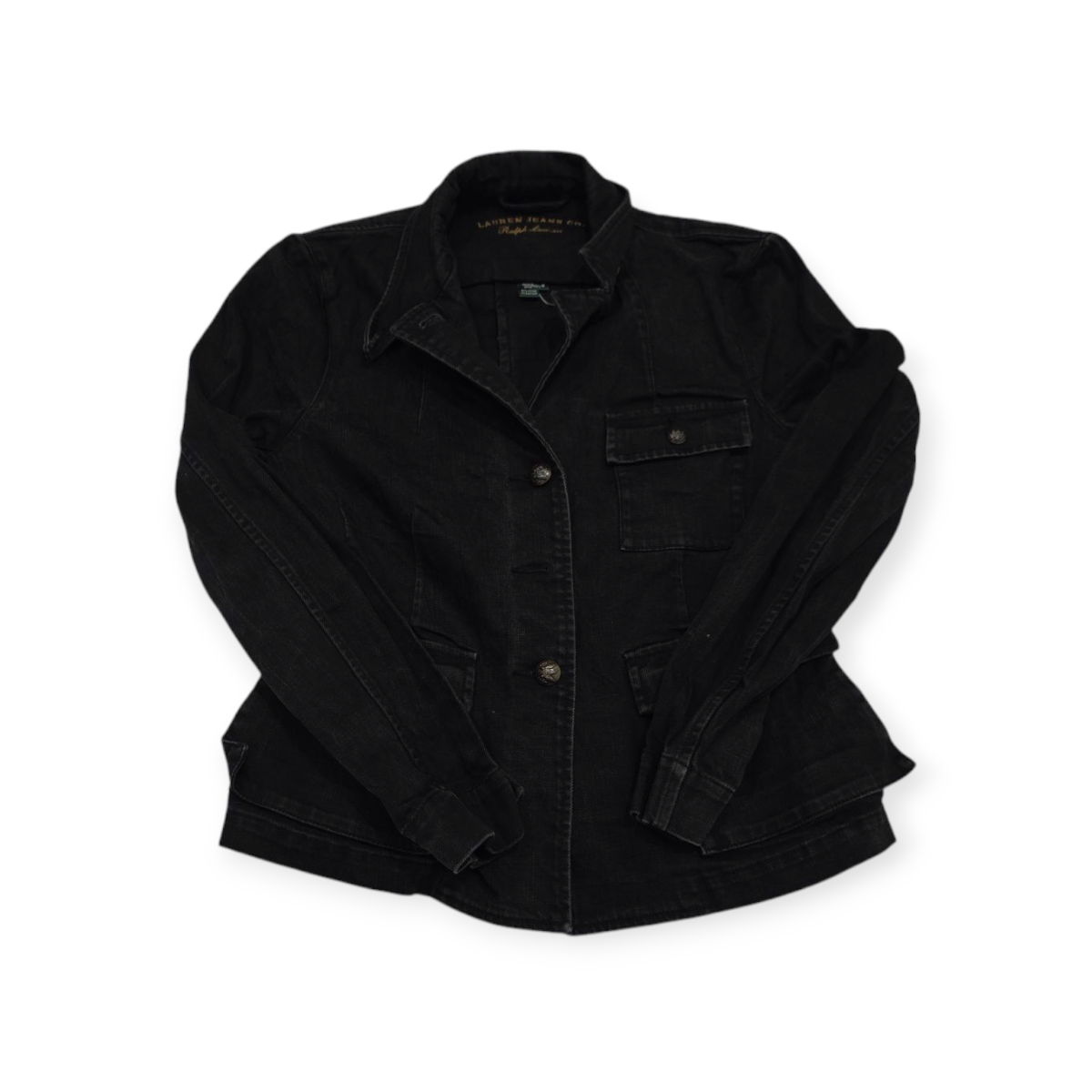 Chamarra De Mezclilla Ralph Lauren Mediana M Color Negra