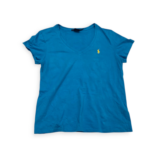 Playera Ralph Lauren Sport Grande L Azul Con Pony Amarillo