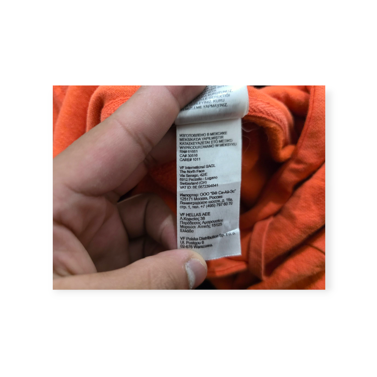 Hoodie The North Face Grande L Color Naranja De Mujer (
