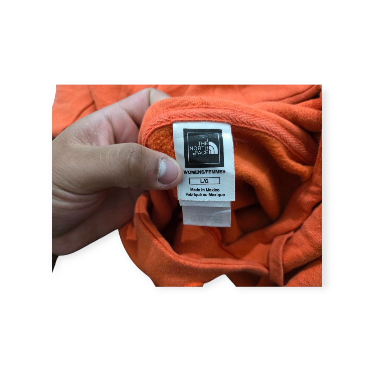 Hoodie The North Face Grande L Color Naranja De Mujer (