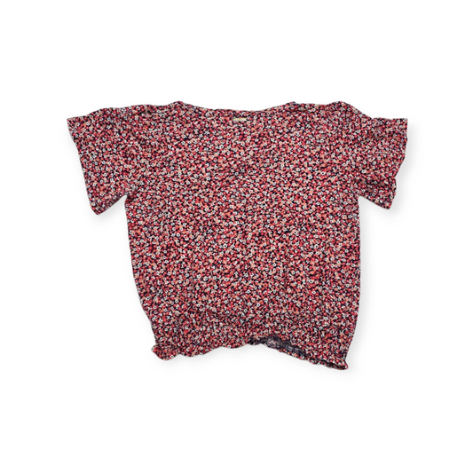 Blusa Michael Kors Grande L Con Flores Pequeñas Manga Corta