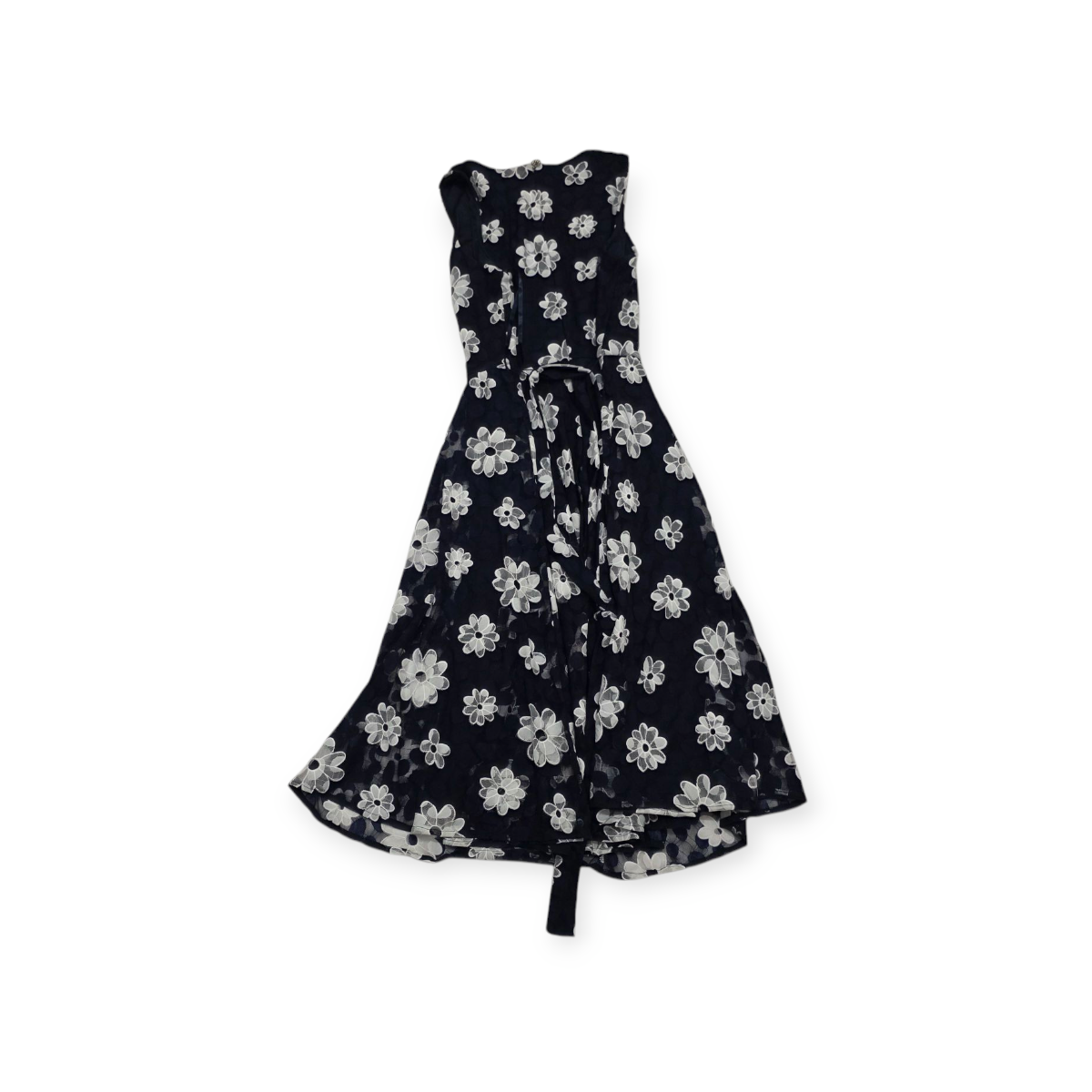 Vestido Tommy Hilfiger Talla 12 Azul Marino Con Flores