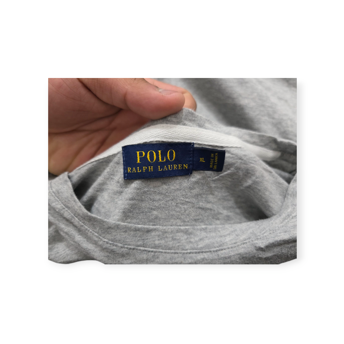 Playera Polo Ralph Lauren Xgrande Xl Gris Claro Manga Larga