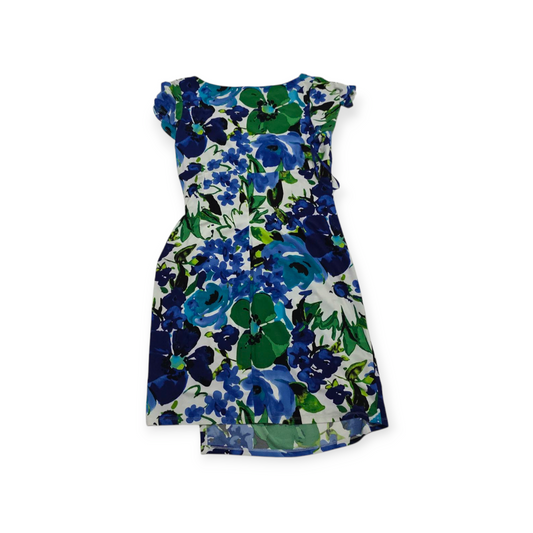 Vestido Ralph Lauren Talla 16 Azul Con Verde Flores
