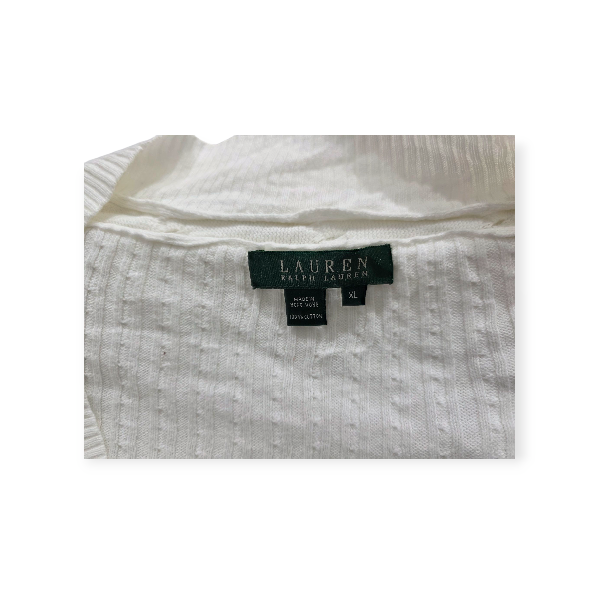 Sueter Ralph Lauren Xgrande Xl Blanco Con Botones
