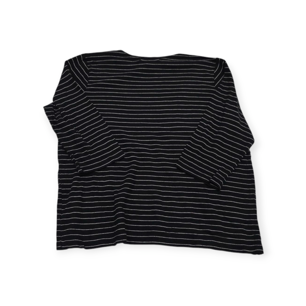 Playera Ralph Lauren Talla 2x Gris Con Lineas Manga 3/4