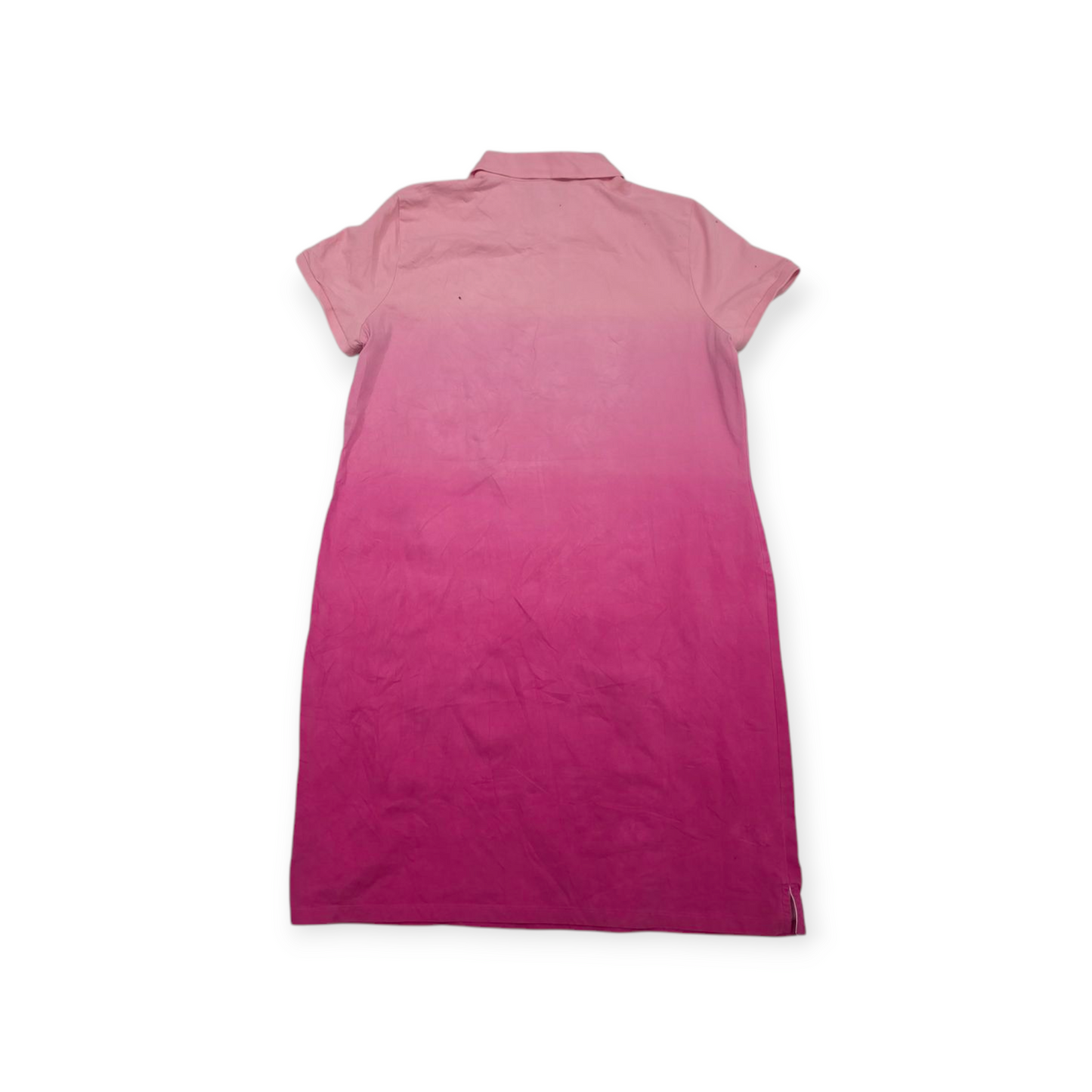 Vestido Ralph Lauren Xgrande Xl Rosa Degradado Manga Corta