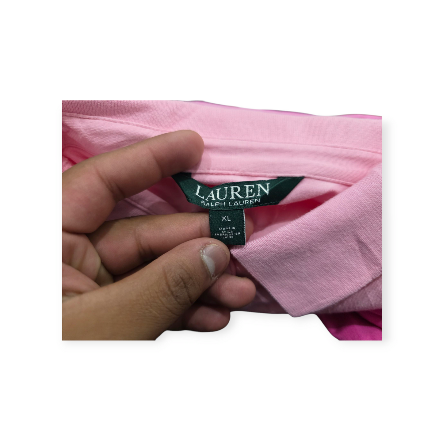 Vestido Ralph Lauren Xgrande Xl Rosa Degradado Manga Corta