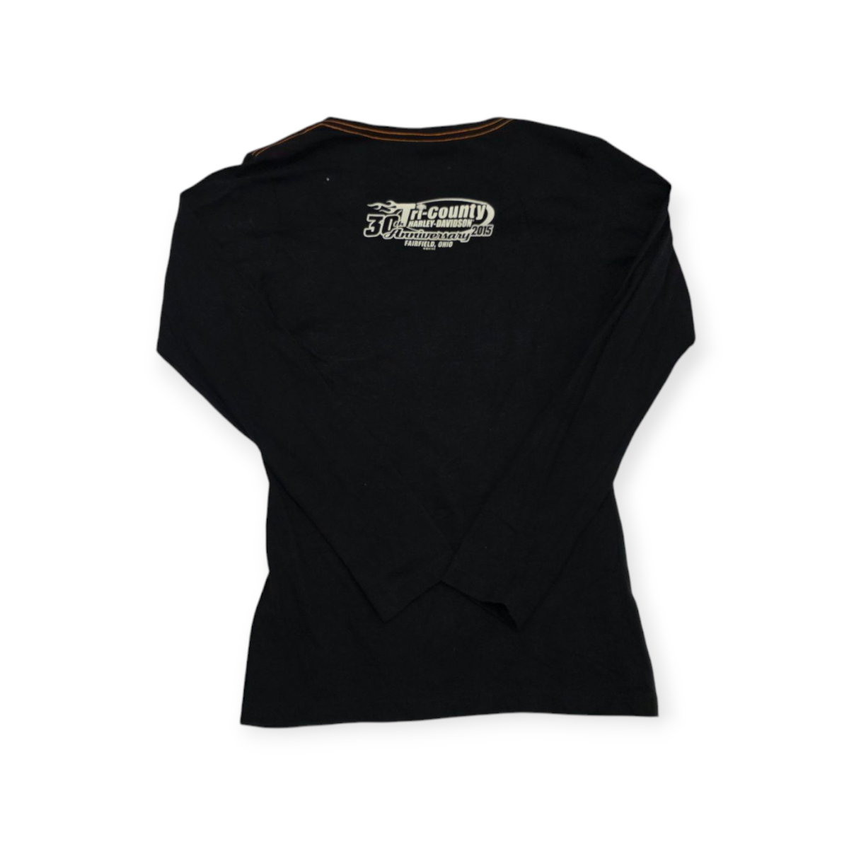 Playera Harley Davidson Grande L Manga Larga Color Negro