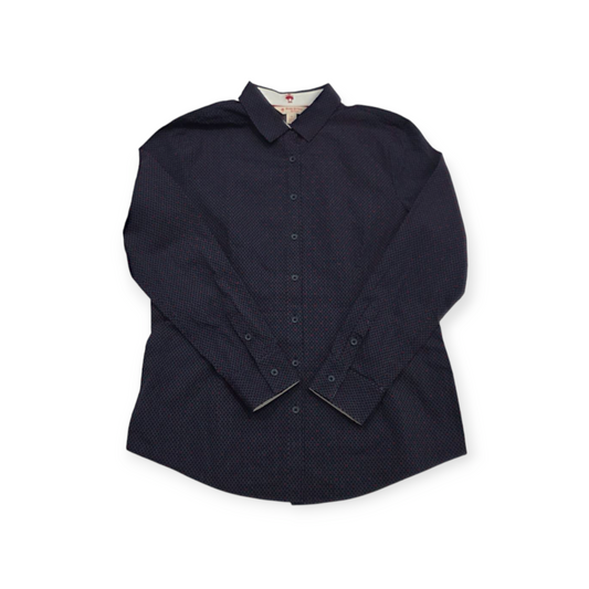 Camisa Brooks Brothers Azul Con Rojo Talla 12 Red Flete