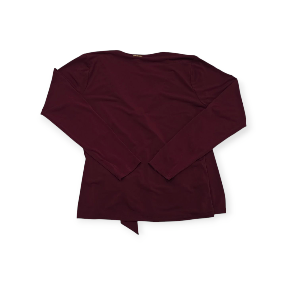Blusa Michael Kors Mediana M Escotada Color Vino Manga Larga