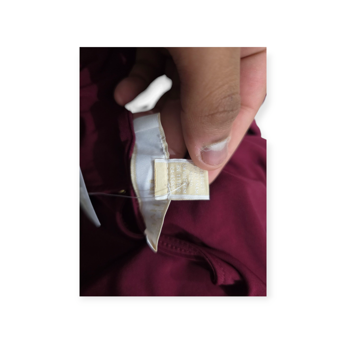 Blusa Michael Kors Mediana M Escotada Color Vino Manga Larga