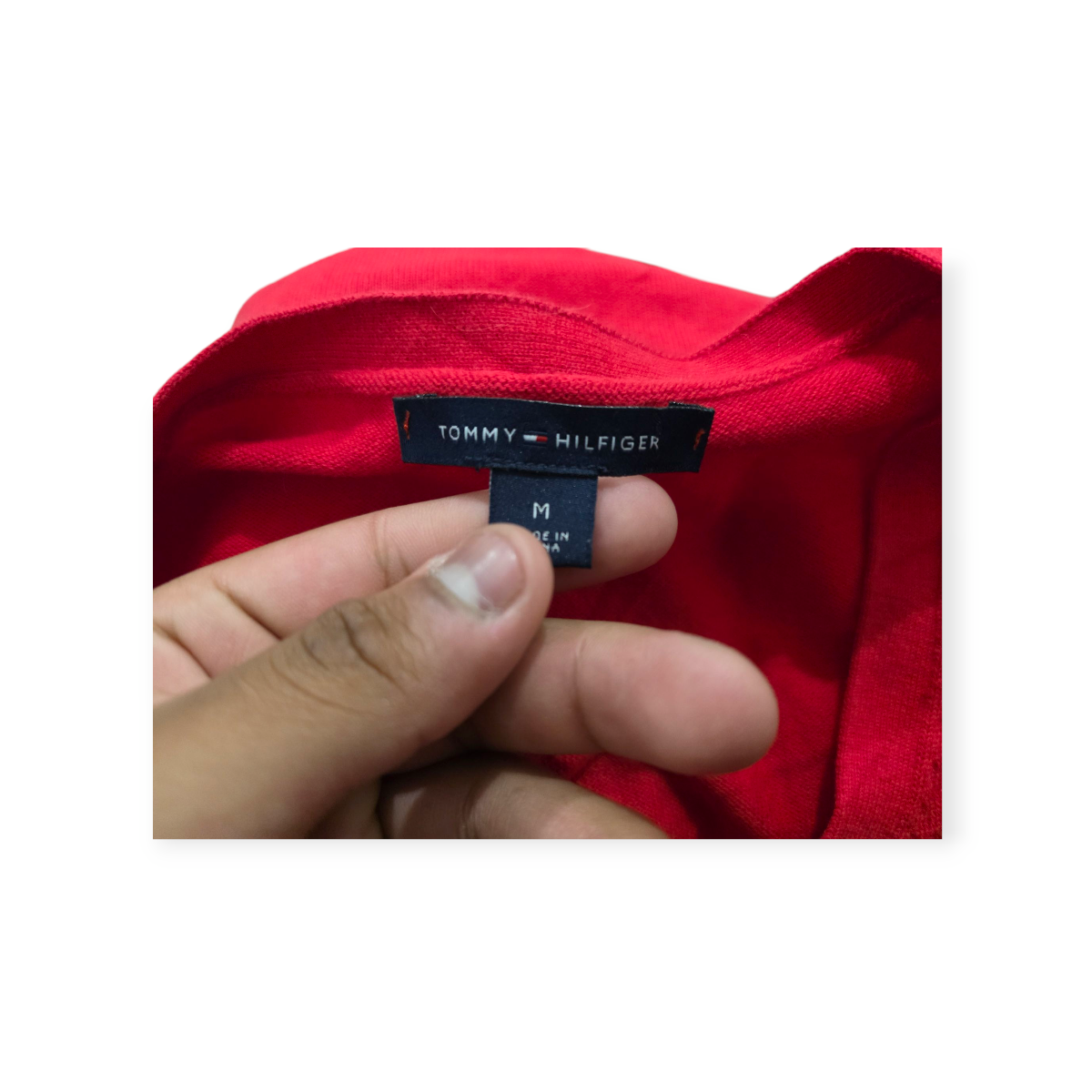 Sueter Tommy Hilfiger Mediana M Rojo Con Brillos
