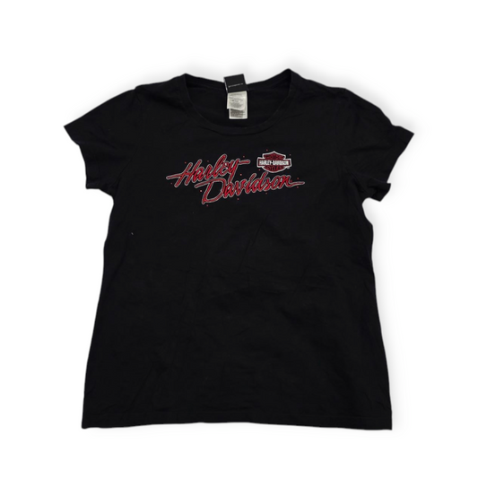 Playera Harley Davidson Xgrand Xl Negra Manga Corta De Mujer