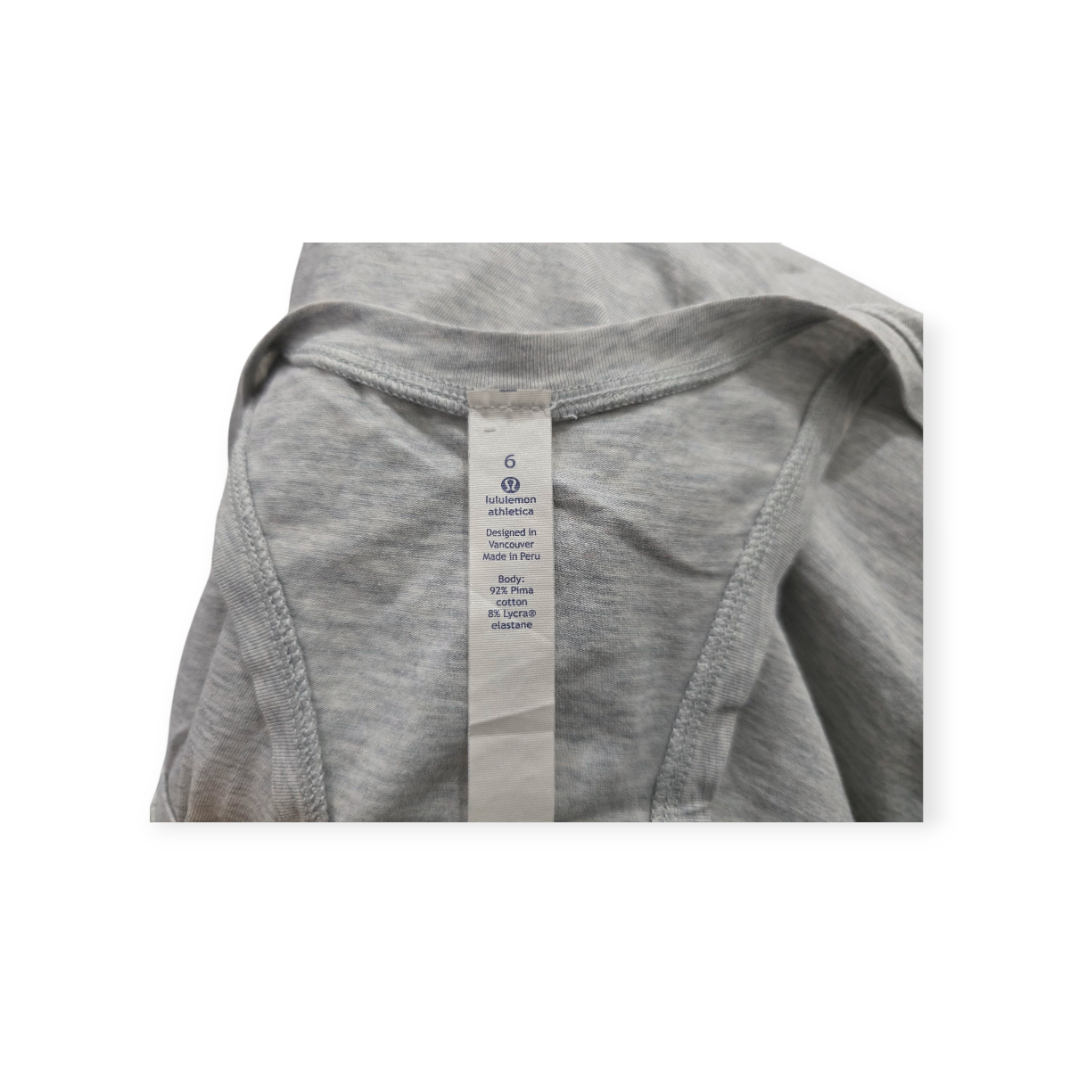 Playera Lululemon Talla 6 Sin Mangas Color Gris Claro