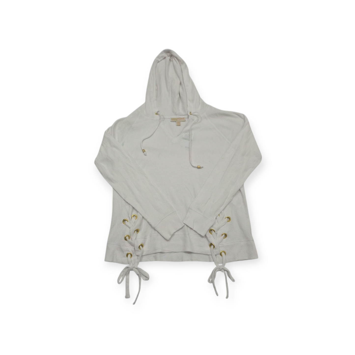 Sudadera Michael Kors Grande L Blanca Con Gorro (