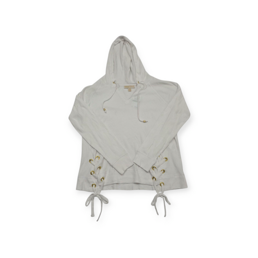 Sudadera Michael Kors Grande L Blanca Con Gorro (