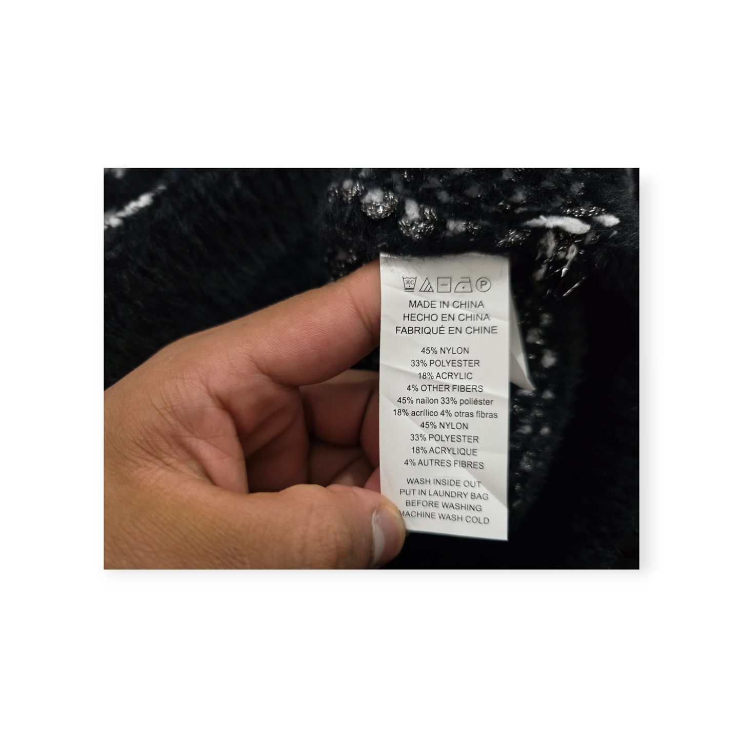 Sueter Michael Kors Grande L Animal Print Negro Con Gris