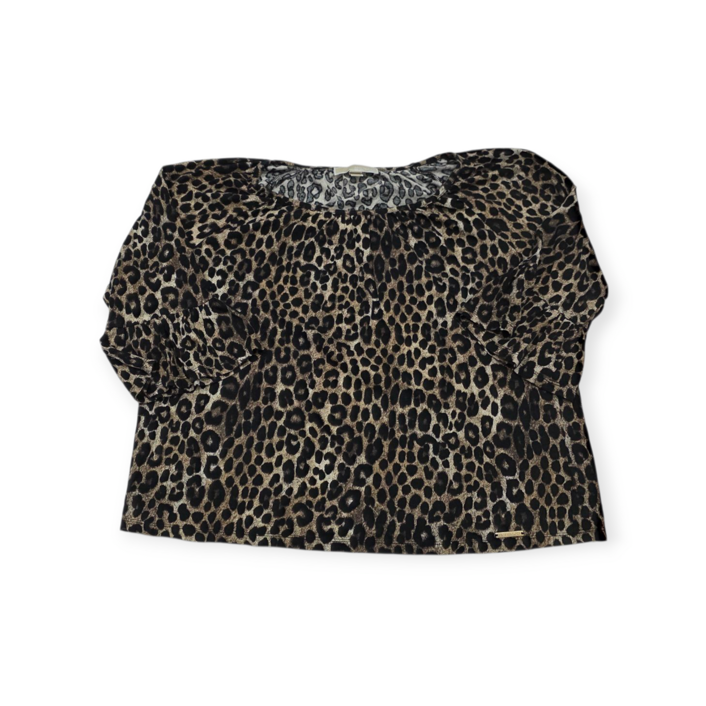 Blusa Michael Kors Grande L Animal Print Cafe