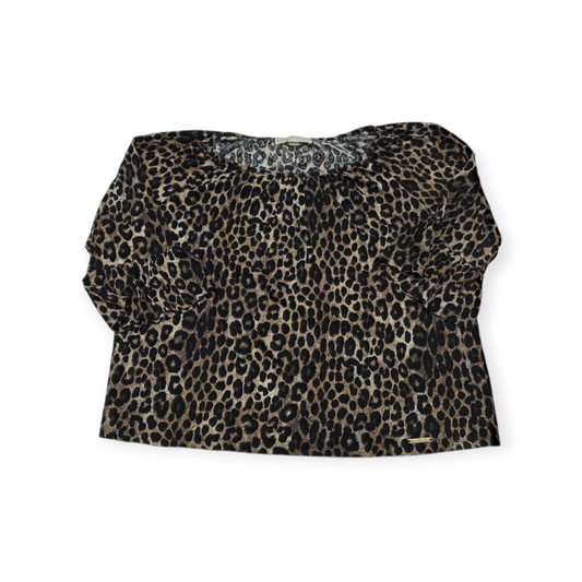 Blusa Michael Kors Grande L Animal Print Cafe