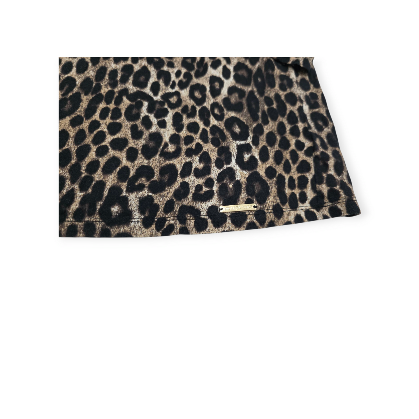 Blusa Michael Kors Grande L Animal Print Cafe