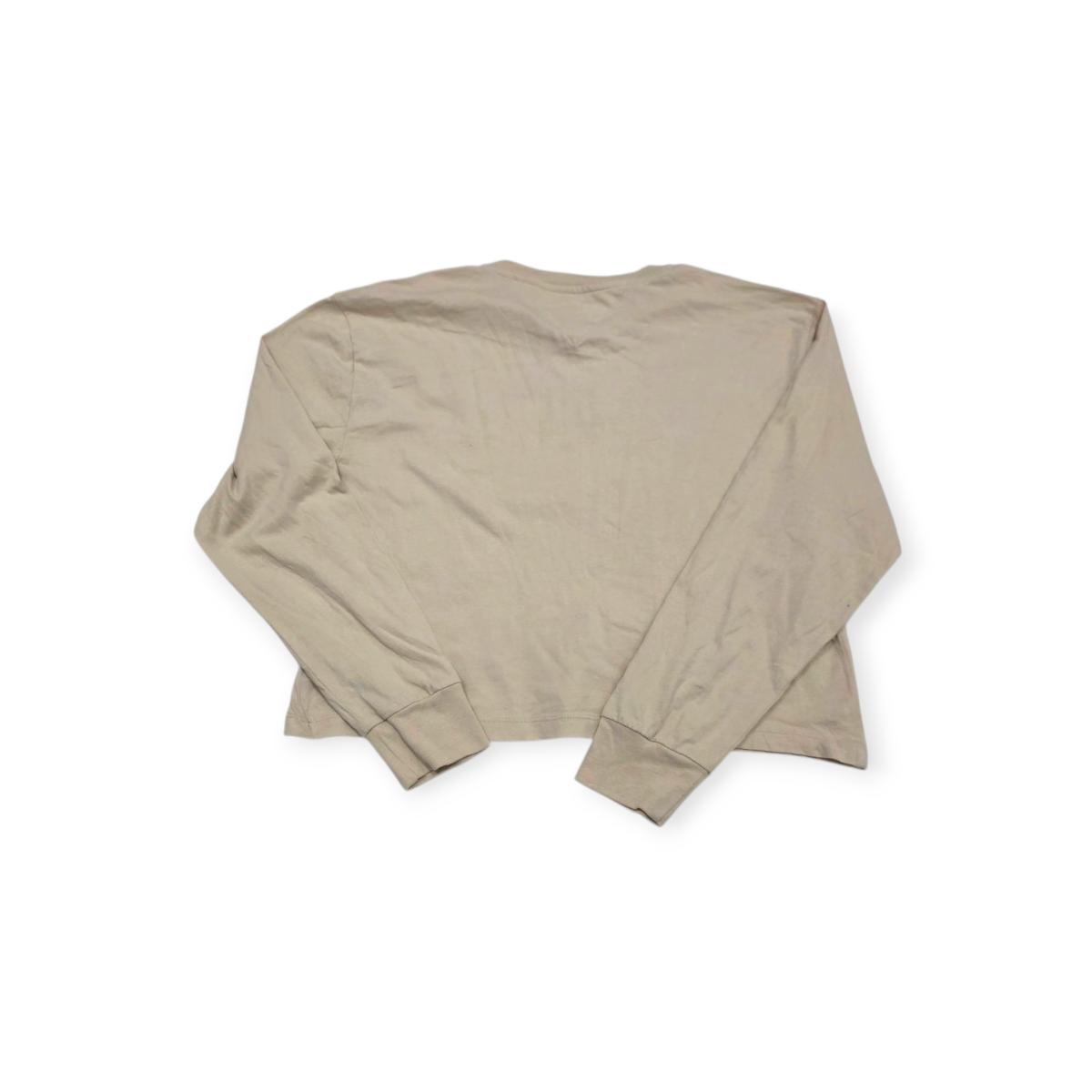 Playera Corta Tommy Hilfiger Chico S Color Crema Manga Larga
