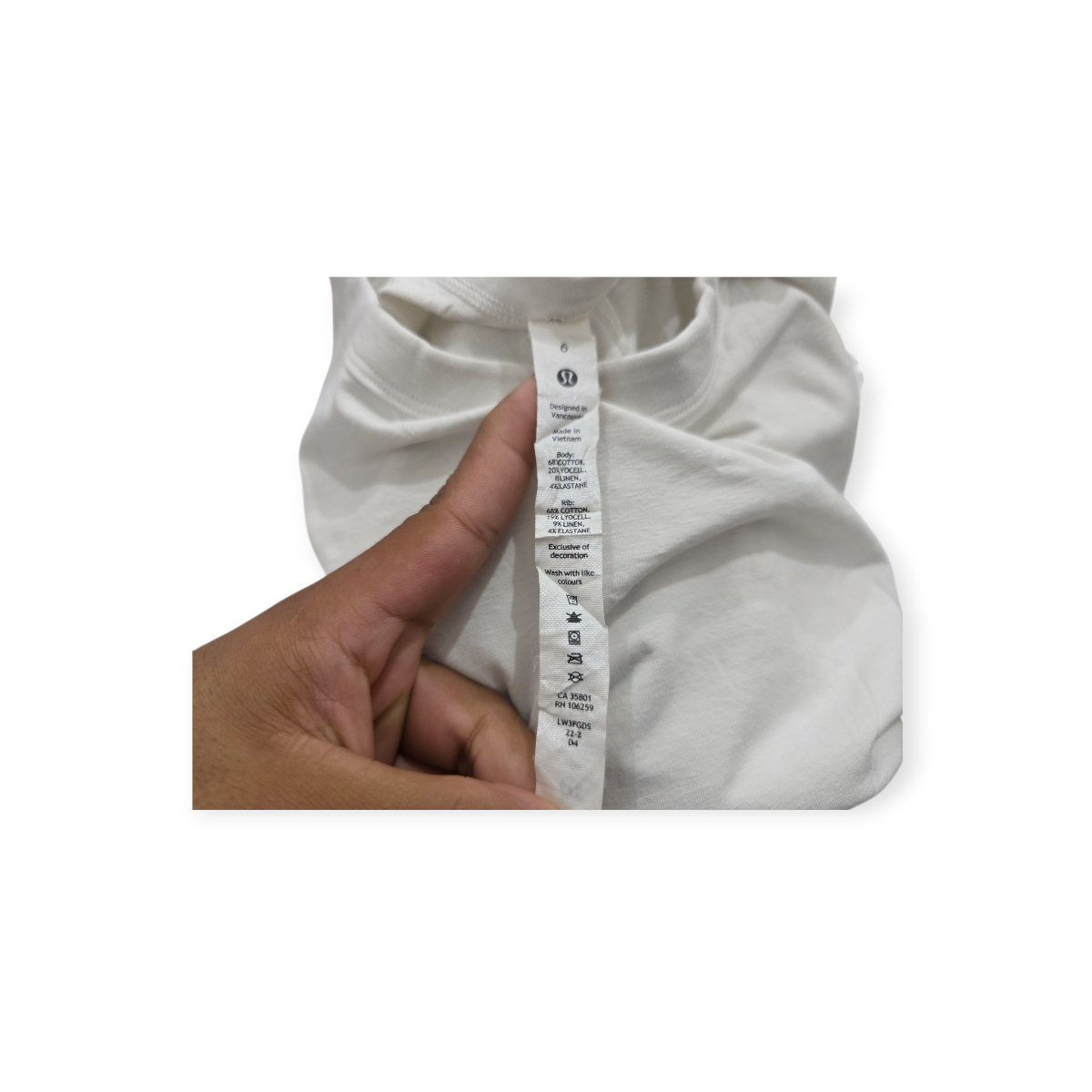 Playera Lululemon Talla 6 Color Blanco