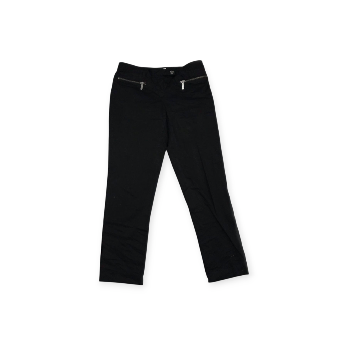 Pantalon Michael Kors Talla 4 Color Negro Con Cierres