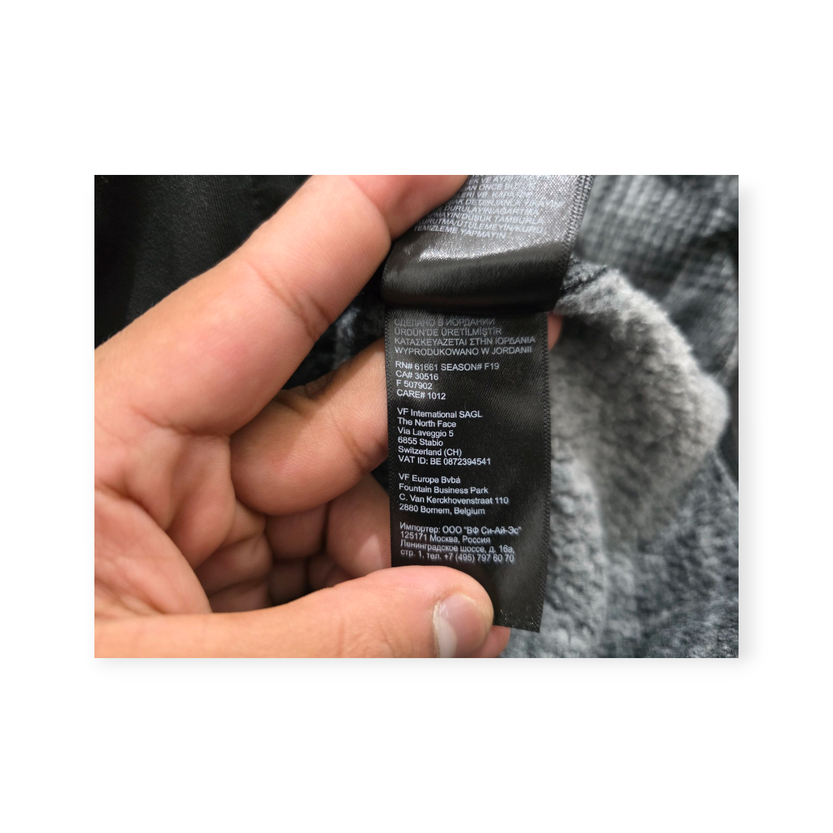 Chamarra The North Face Chico S Color Gris A Cuadros