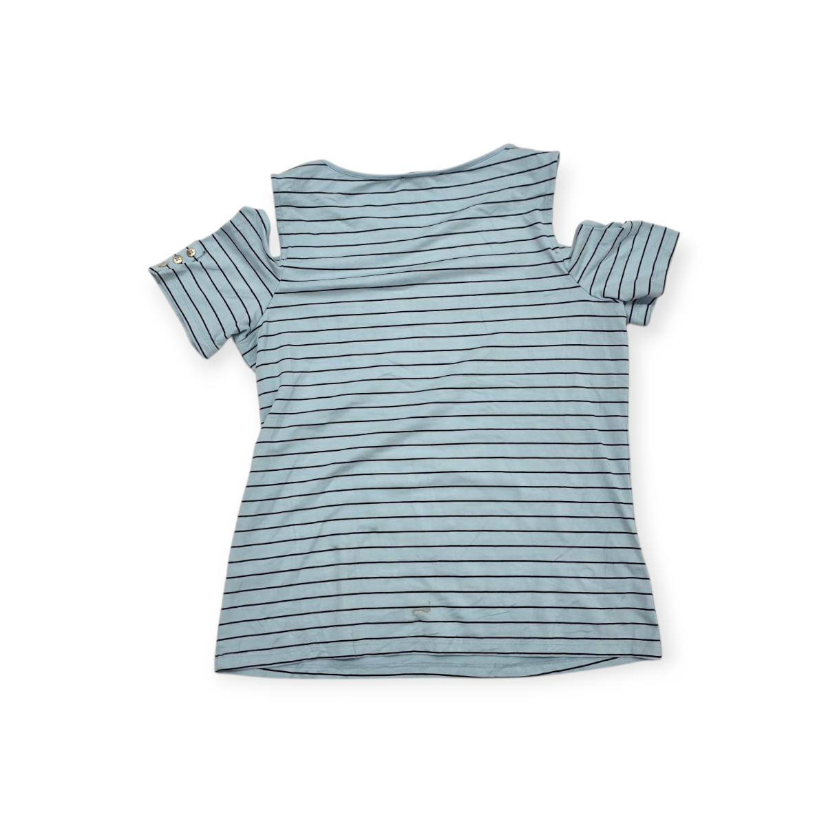 Playera Tommy Hilfiger Mediana M Azul C/lineas Manga Corta