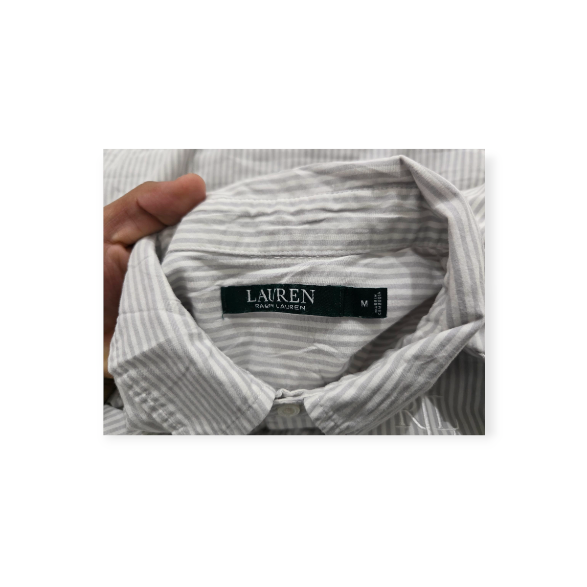 Camisón Ralph Lauren Mediana M Gris Con Lineas