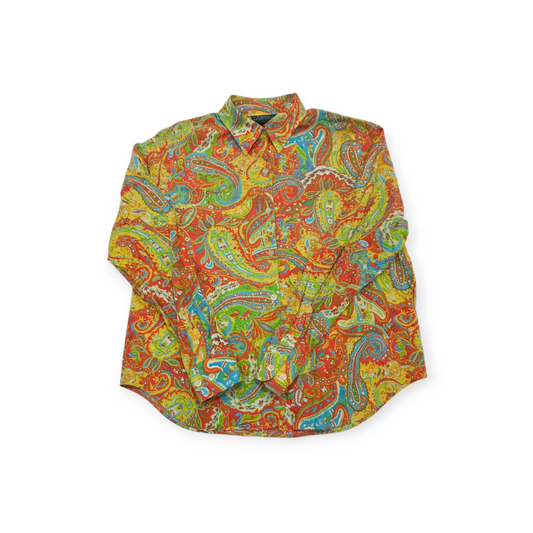 Camisa Ralph Lauren Grande L Amarilla Con Verde