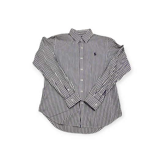 Camisa Ralph Lauren Sport Grande L Blanca Con Morado