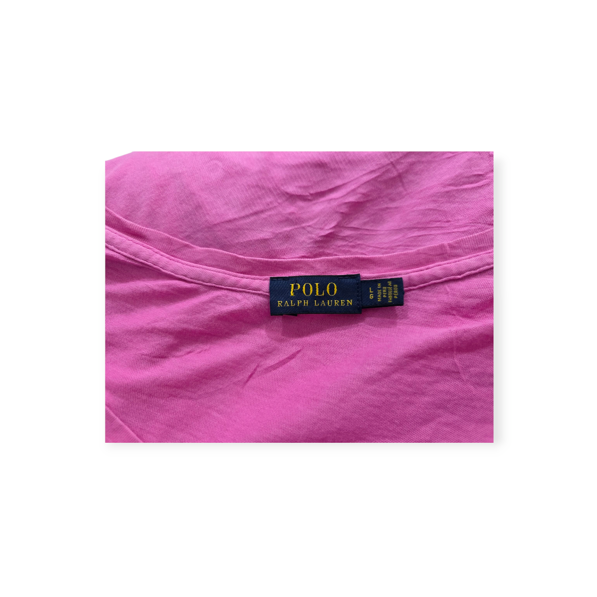 Playera Polo Ralph Lauren Grande L Rosa Claro Pony Azul