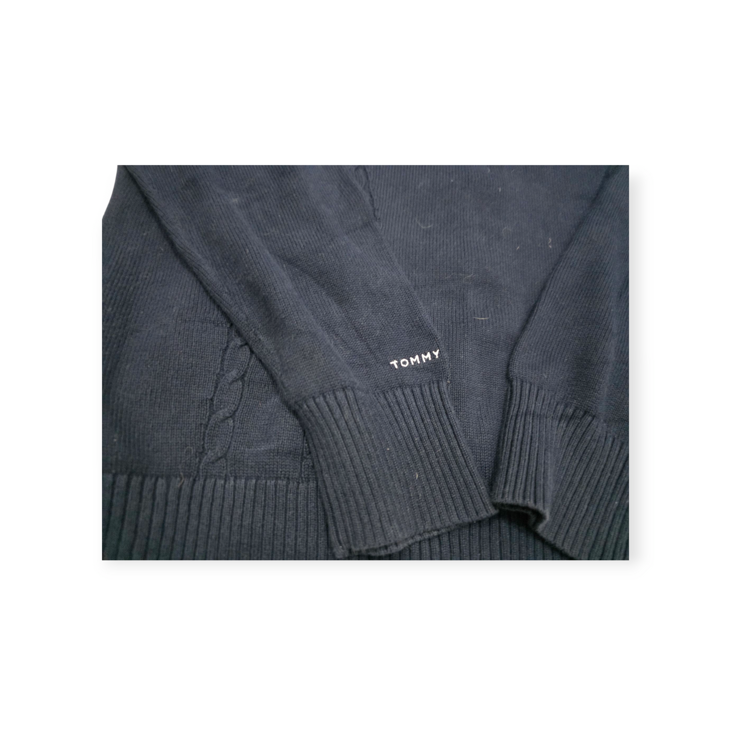 Sueter Tommy Hilfiger Xgrande Xl Azul Marino De Cierre