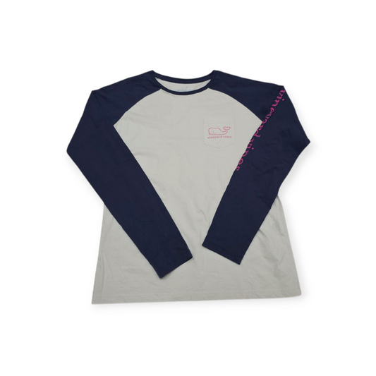 Playera Vineyard Vines Xchico Xs Azul Con Blanco