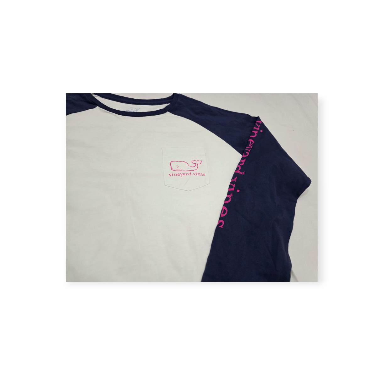 Playera Vineyard Vines Xchico Xs Azul Con Blanco