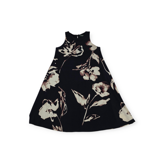 Vestido Ralph Lauren Talla 2 Azul Marino Con Flores