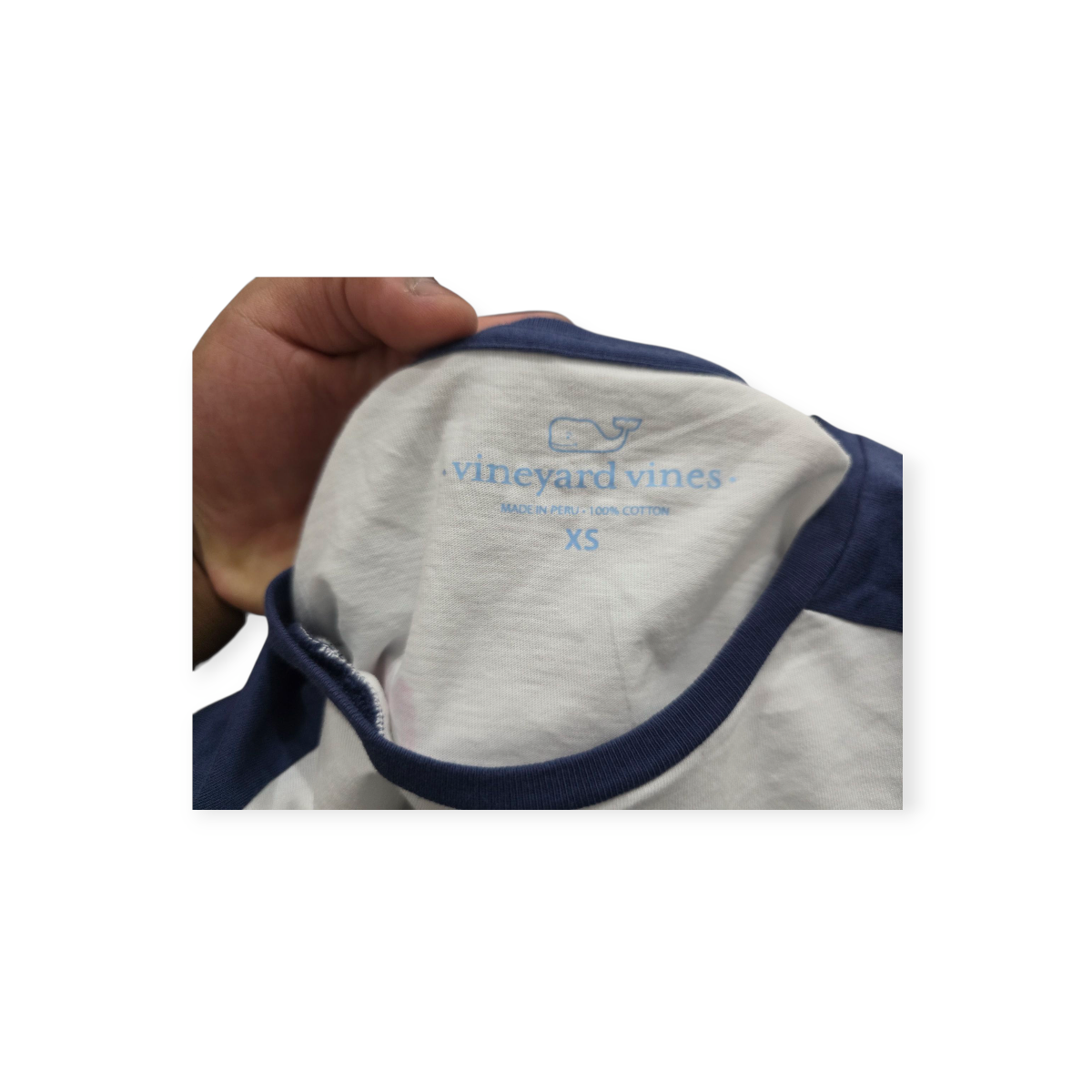 Playera Vineyard Vines Xchico Xs Azul Con Blanco
