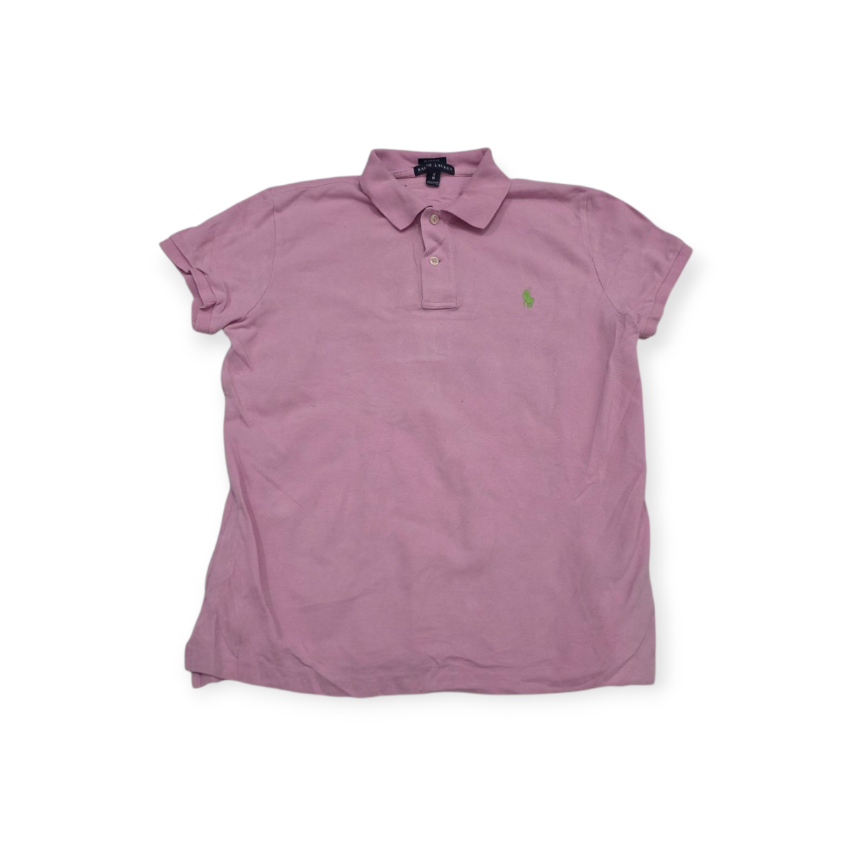 Playera Ralph Lauren Mediana M Classic Fit Rosa C/pony Verde