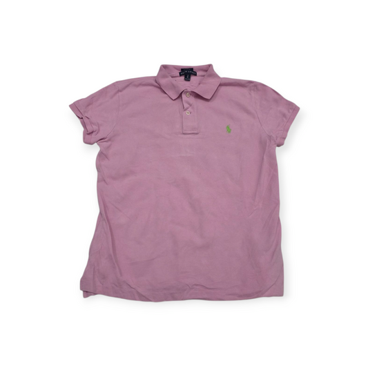 Playera Ralph Lauren Mediana M Classic Fit Rosa C/pony Verde