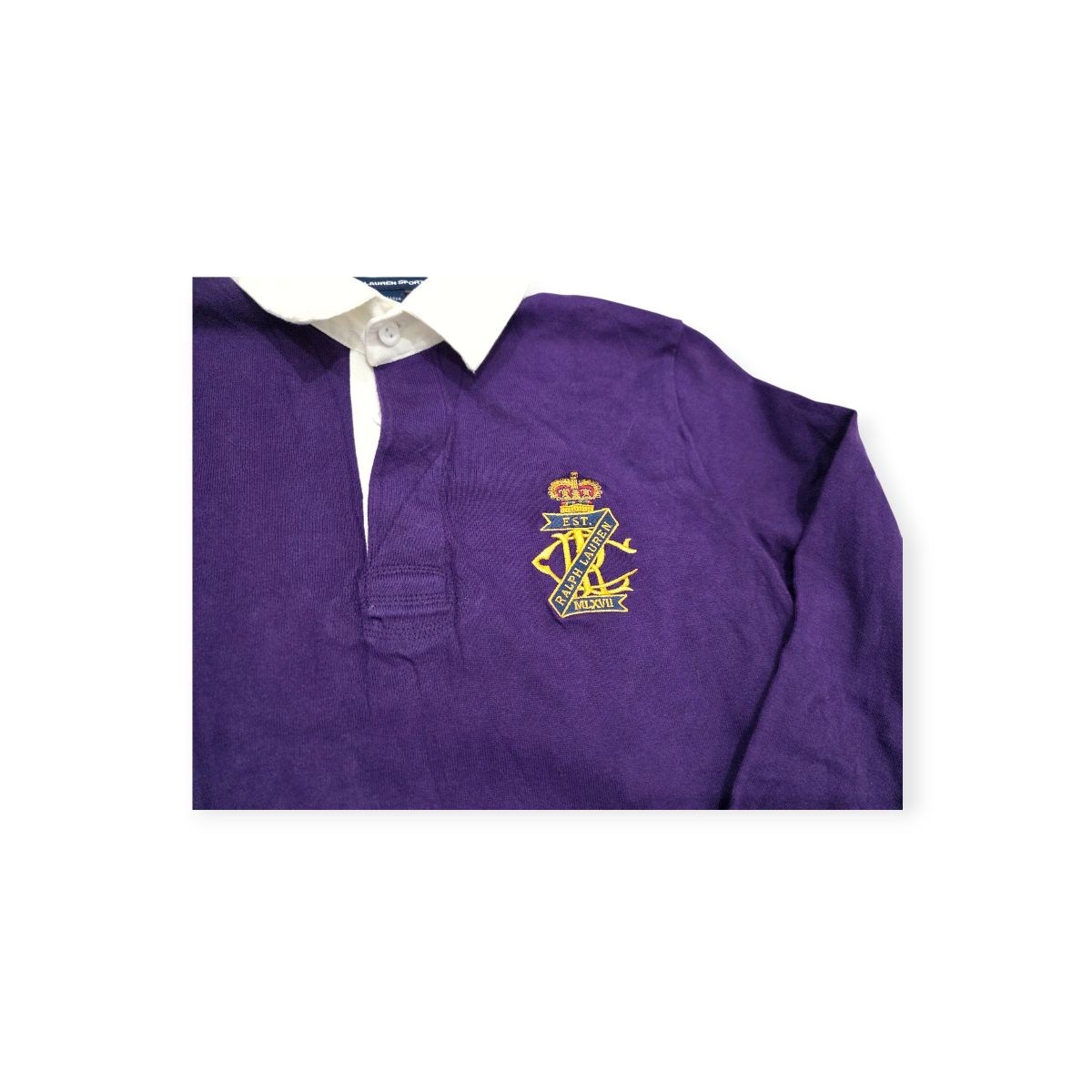 Playera Ralph Lauren Sport Mediana M Morada Con Dorado