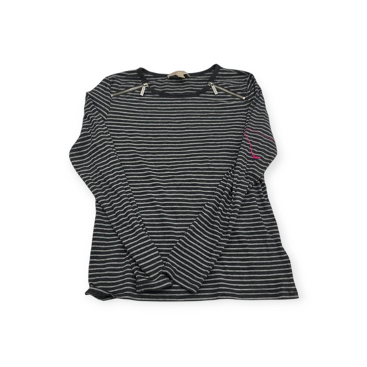 Playera Michael Kors Mediana M Gris Rayada Con Cierre