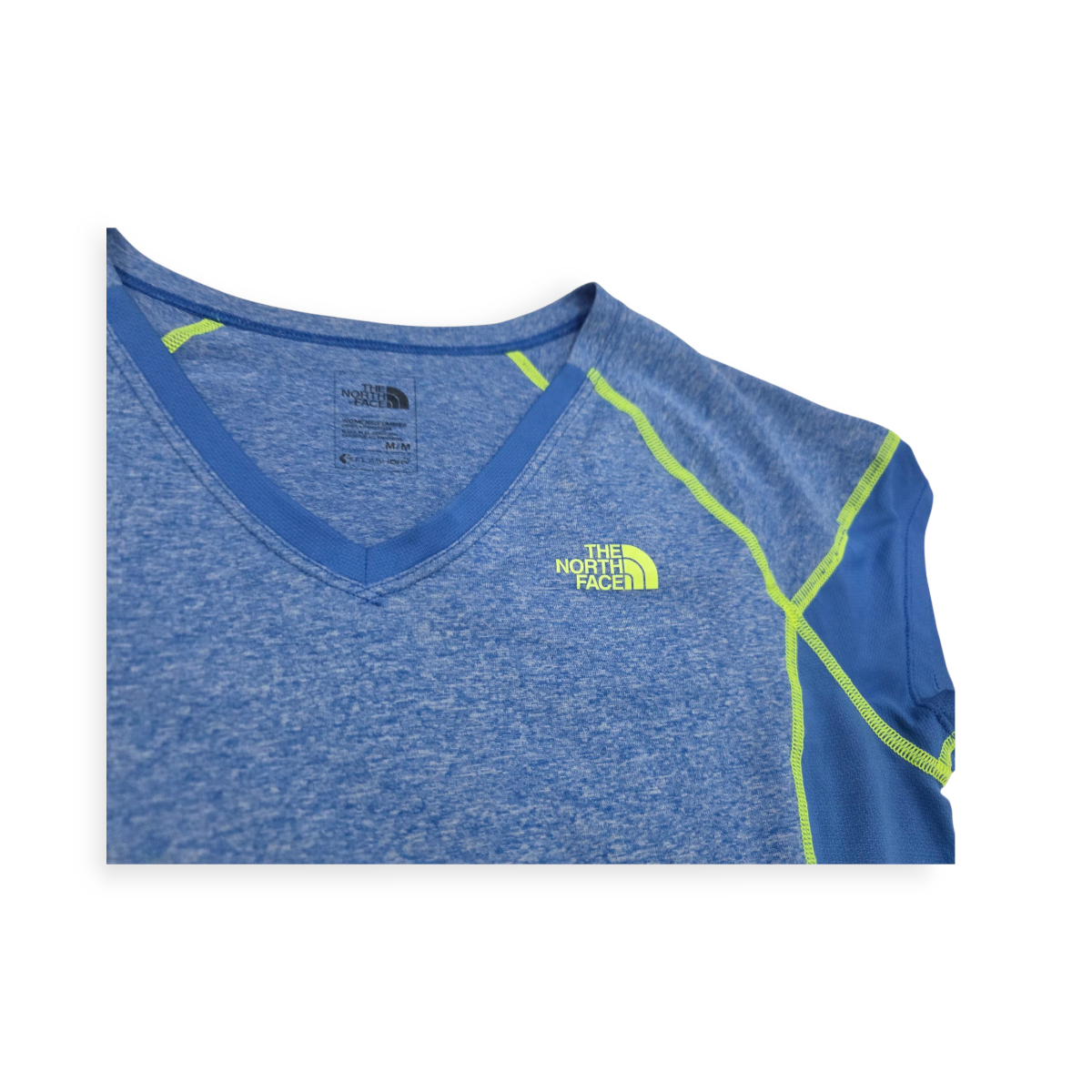 Playera The North Face Mediana M Azul.con Verde