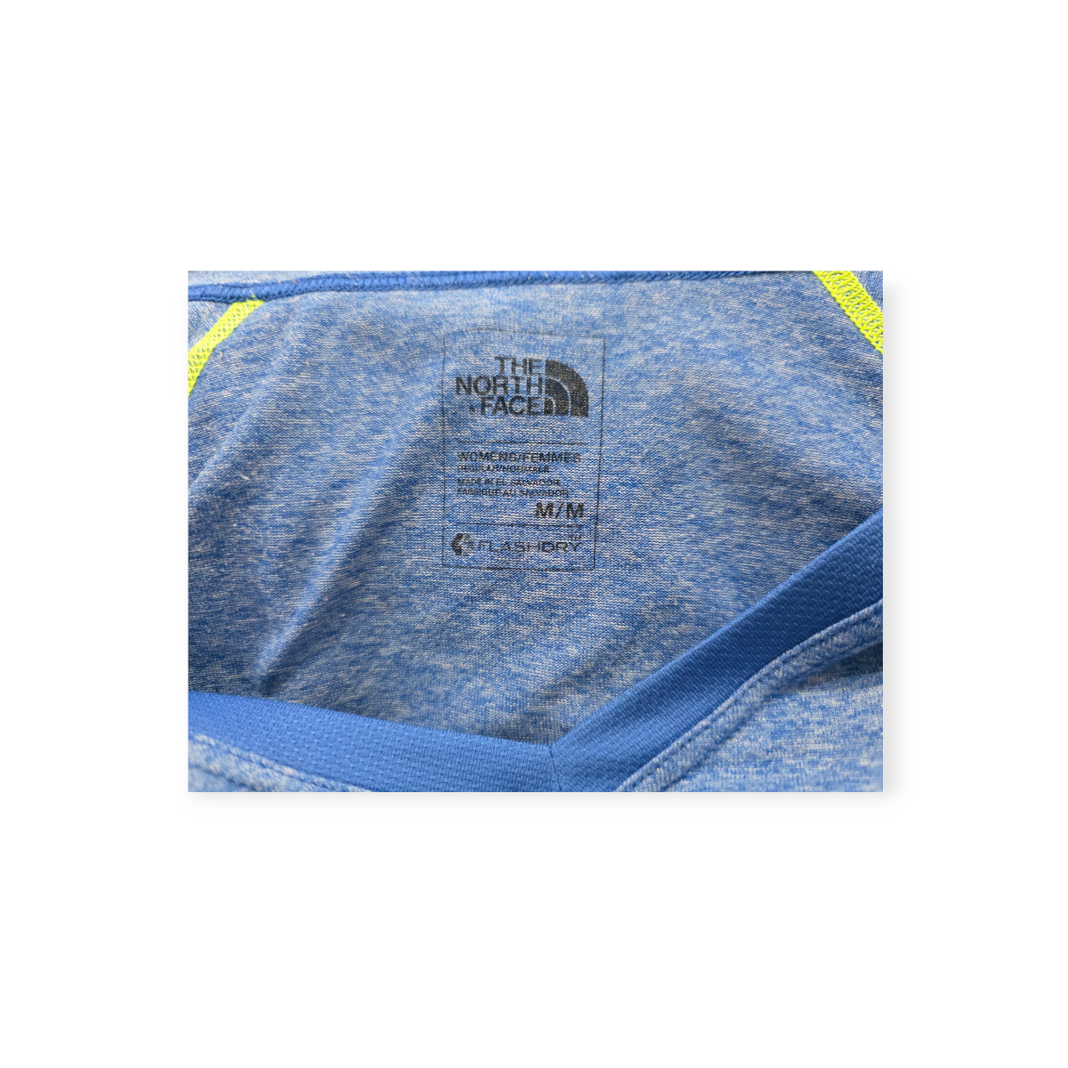 Playera The North Face Mediana M Azul.con Verde